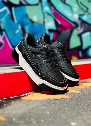 Жіночі кросівки puma/ чорні шкіряні кросівки пума