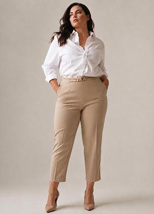 Елегантні актуальні завужені штани брюки в стилі old money батал plus size m&s uk 22 3-4xl 54-56🔥🔥🔥