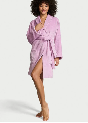 Жіночий плюшевий халат victoria's secret, рожевий (xs/s) оригінал!