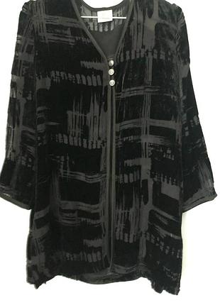 Премиальный бархатный кардиган-накидка jv collection (devoré / burnout silk velvet)