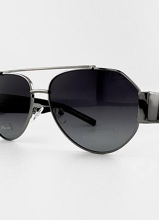 Мужские солнцезащитные очки thomstarard tr9084 col.04-g16 polarized авиаторы с поляризацией черные uv400