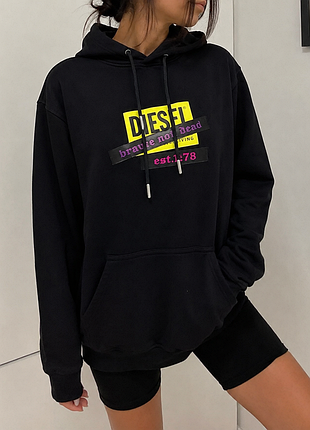 Стильное, трендовое худи, свитшот от культового бренда diesel, оригинал