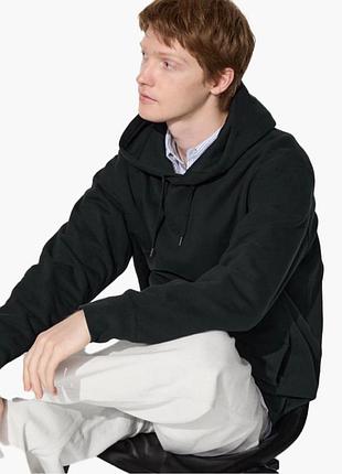 Худи унисекс uniqlo sweat pullover hoodie black 444967-09 l 444967-09 s