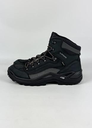 Трекінгові черевики lowa renegade gtx mid gore-tex men туристичні військові берці оригінал чорні шкіряні великого розміру 48 - 49 49.5 / 31 - 32 см