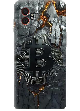 Чехол силиконовый на телефон samsung xcover7 pro раскаленный биткойн "6091u-4092-58250"