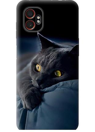 Чохол силіконовий на телефон samsung xcover7 pro димчастий кіт "825u-4092-58250"