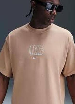 Футболка nike solo swooth (бежева) hq4182-200 l