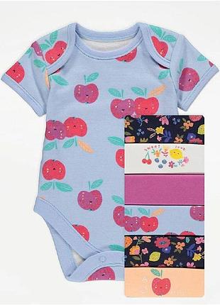 Боди с коротким рукавом на девочку george 0-3мес., 62см