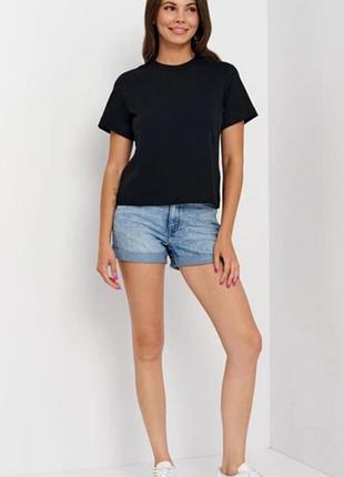 Шорти жіночі h&m s світло-блакитні джинсові високі high waist короткі