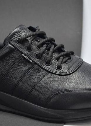 Чоловічі шкіряні кросівки чорні clubshoes 1925