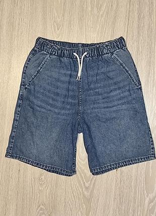Джинсовые шорты на резинке от h&amp;m на 13-14 лет