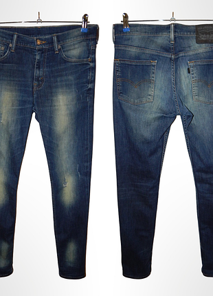Джинси звуженого крою levis 511 black tab destroyed denim. size w30 l32