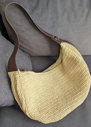 Сумка из рафии бежевая arket