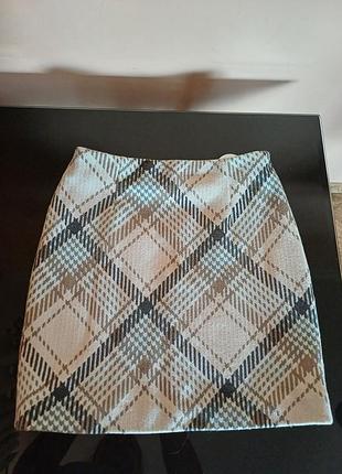 Юбка в клетку h&amp;m (размер 34 / xs)