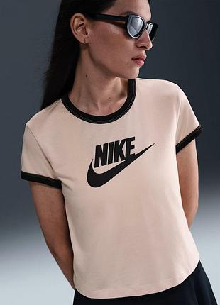 Футболка w nsw ss ringer tee vntg run if4072-126 nike l бежевий if4072-126 m