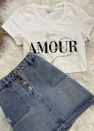 Футболка белая amour
