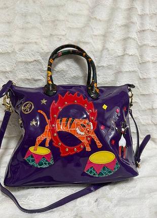 Колекційна італійська сумка piero guidi magic circus happy bag 🇮🇹🎪🐯💜