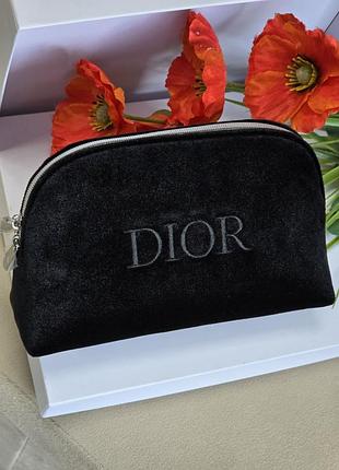 Оригінал косметичка christian dior чорна велюр