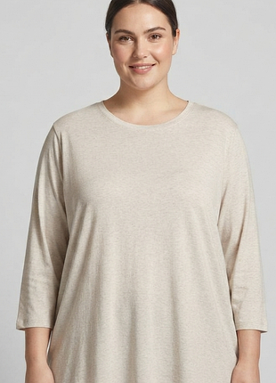 Женская пижамная кофта (лонгслив) primark 3xl бежевый
