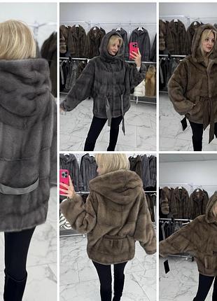 Элегантная шуба из натуральной норки