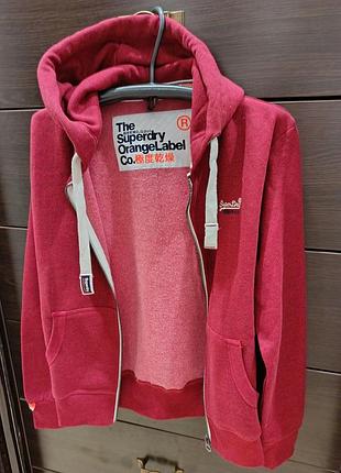 Спортивна кофта, толстовка, оригінал, 
💯 котон+ еластан+ байка, 
superdry,  l