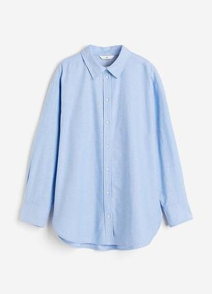 Світло-блакитна оксфордська сорочка від h&m