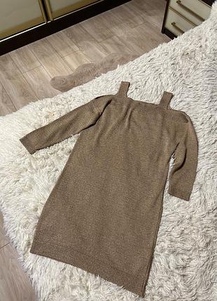 Платье женское вязанное стильное брендовое massimo dutti