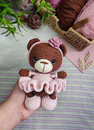 Мишутка-балеринка в нежно розовом платье 🐻🩷