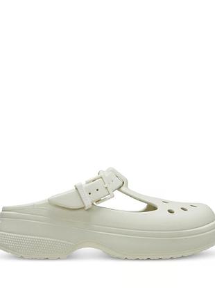 Сабо uni classic mary jane clog taupe 210581-0hz-linen crocs m4/w6 (36-37) белый 210581-0hz-linen