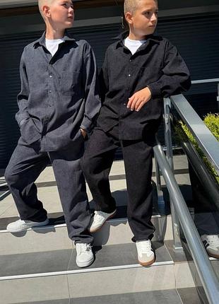 Шкільна форма для хлопчика сорочка і брюки вельвет 134-140 146-152 158-164xs 168-172