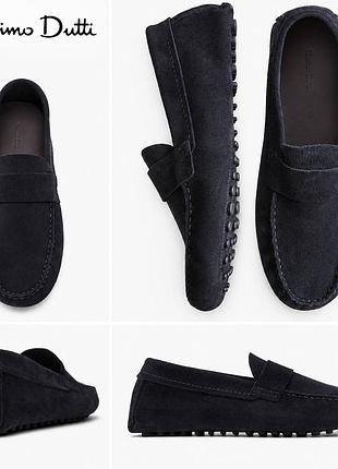 Чоловічі замшеві лофери massimo dutti