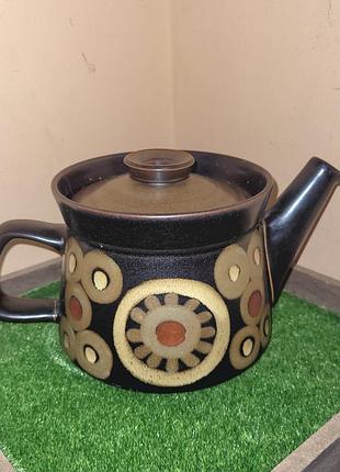 Вінтажний чайник denby arabesque (англія), mid-century, стан нового!