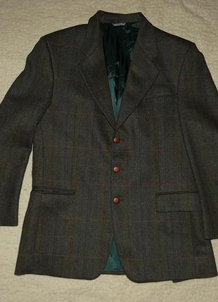 Твидовый пиджак antonio baldan х arthur bell scotland (100% wool) 48r новый