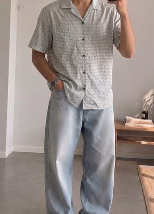 Легка та дихаюча 👔 bexleys man 👕 сорочка з коротким рукавом батал 3xl-4xl 🌿 літня чоловіча сорочка з принтом