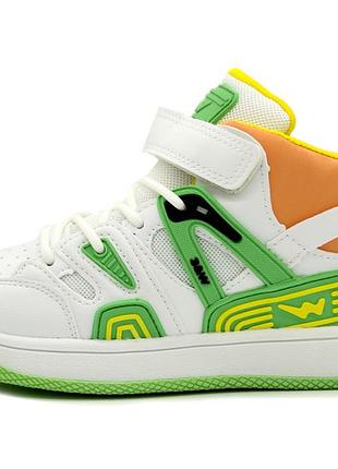 Хайтопы для мальчика paliament бело-салатовый (pb4-5 white-green (34 (20 см))
