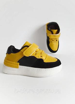 Кросівки для хлопчика kimboo чорно-жовтий (kj824 black-yell (28 (16,5 см))