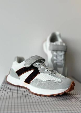 Кросівки для хлопчика jong golf сіро-білий (c10802-6 grey-white (34 (21,5 см))