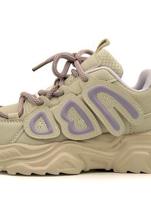 Кросівки для дівчинки paliament бежевий (b2309 beige (34 (21 см))