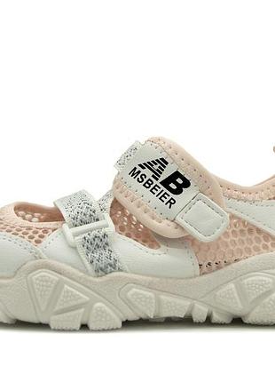 Босоніжки для дівчинки lion біло-рожевий (721-1 white-pink (36 (22,5 см))