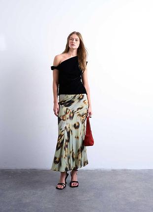 Жіноча спідниця максі годе леопардовий принт topshop 38 євро розмір
