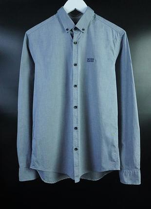Чоловіча преміум сорочка | оригінал | hugo boss biado_r green label men’s stretch long sleeve shirt regular fit m