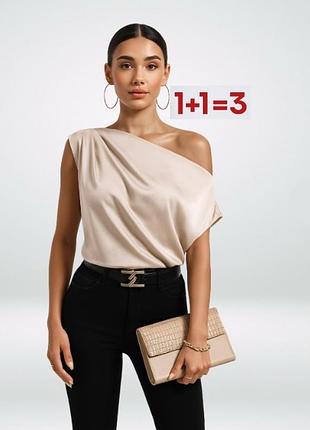 1+1=3 🎁 атласная блуза топ от shein