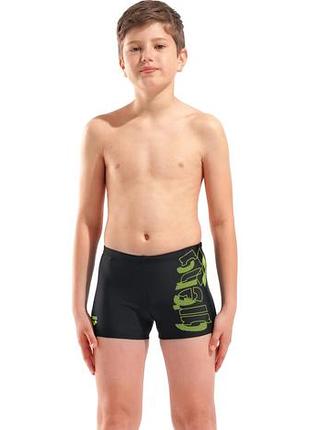 Дитячі шорти для плавання для хлопчиків арена оригінал arena tales swim short чорний, жовтий дитячий 140 см (009087-506)
