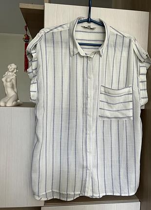Жіноча стильна сорочка блуза в смужку next xl/2xl