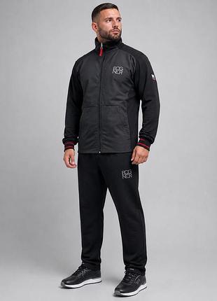 Оригінальний чоловічий спортивний костюм bogner fire+ice чорний демісезонний преміум двонитка casual туреччина,весна -осінь,трикотаж