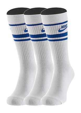 Чоловічі / жіночі шкарпетки найк оригінал nike u nk nsw everyday essential crew 3pr - stripes cq0301-105