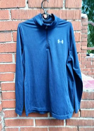 Оригинальный спортивный лонгслив under armour coldgear / мужская кофта на молнии s-m