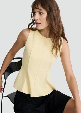 Приталенный топ из плотной ткани р l-xl