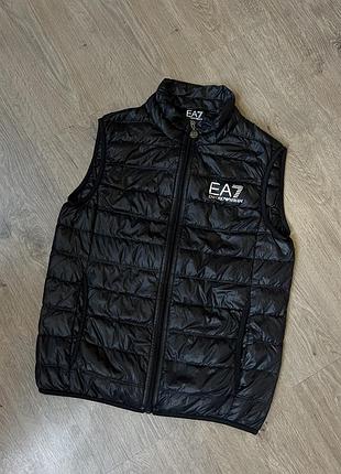 Ea7 emporio armani quilted down vest чоловіча пухова жилетка оригінал