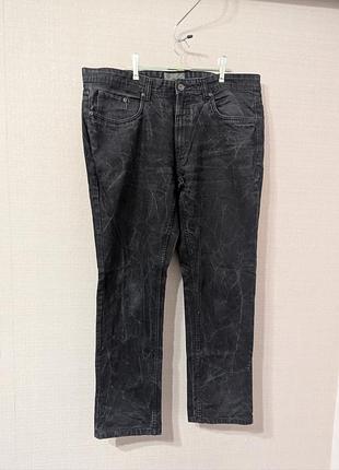 Мужские черные джинсы charles vögele regular straight w40 l32 100% хлопок